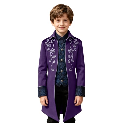 Image of Kids Medieval Steampunk Jacket Boys Victorian Renaissance Tailcoat