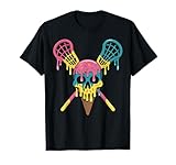 Gráfico divertido de Lacrosse Skull Cone Lax Player Camiseta