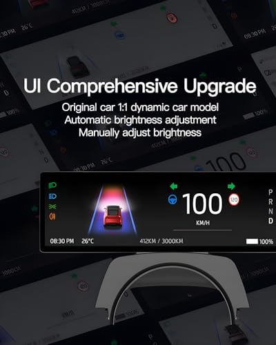 Image of 8.8 inch Smart LCD Display Original Instrumentation Data /Carplay /Video Inputs Exclusive to 2025 Model Y Juniper,Navigation,Voice Control