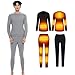 Yeah-hhi Ensemble De sous-Vêtements De Chauffage Électrique d'hiver Manches Longues 10 Zones Thermiques Chaudières Chaleureuses Pantalons De Camping pour Homme Femme,2,L