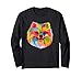 Pop Art Pomeranian Hund Hundeliebhaber Zwergspitz Langarmshirt