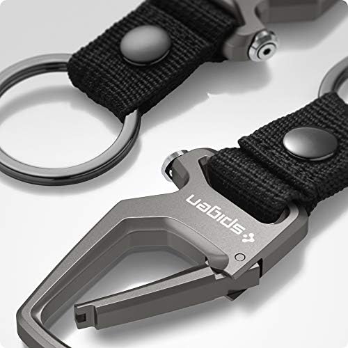 Spigen Life Carabiner Key Ring Clip, Car Keychain Clip, Bottle Opener Key Chain Ring for Men and Women