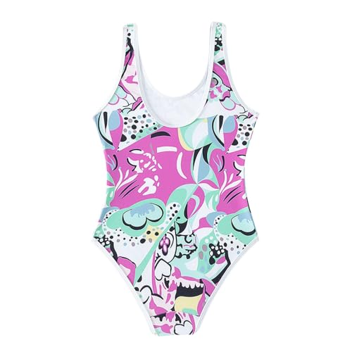 Cokbyavla Infant Girl Cute Printed Floral Rash Guard Headband Swimsuit Set,Girls Swimsuit Cut Out with Criss Cross Hawaiian Dresses for Girls Girls Ta