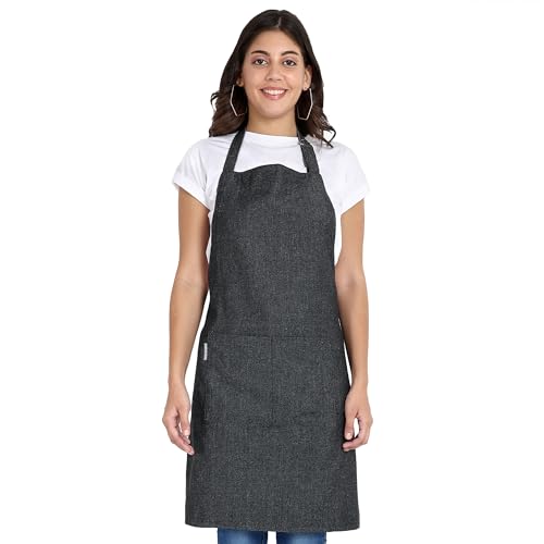 Mellow Buff Chef Aprons, Recycled Cotton Kitchen Apron With An Adjustable Neck With Long Ties cover