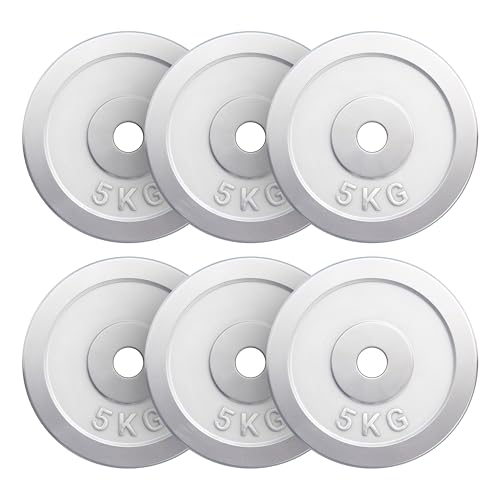 GORILLA SPORTS® Hantelscheiben - 1,25-30kg, 30mm, Gusseisen, Chrom,...