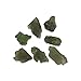 Véritable Moldavite brut petit de 3-7 carats, une pièce