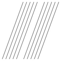 OFFCUP Edelstahlstäbe, 10 Stück Edelstahl Rundstäbe 3mm x 300mm Rundstab 304 Edelstahl Rundstangen Metallstange Stabstahl Solide Vollrundstab Rundstahl für DIY Handwerk Modellauto Flugzeug