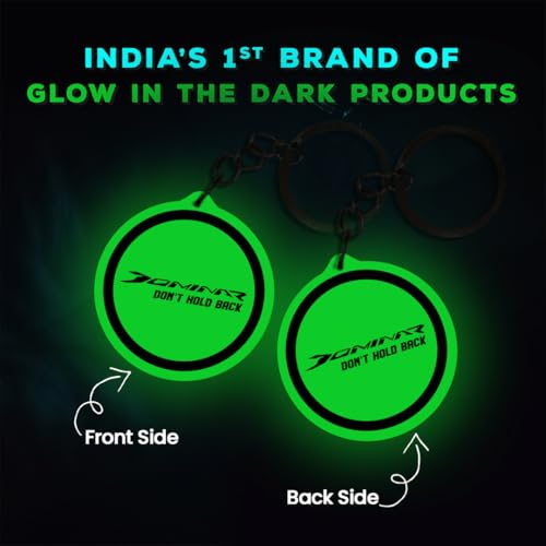 Image of Mi Glow Store Glow in Dark Keychain for Bike Men | Gift for Man | Bike Accessories | Charges in Light Glows in Dark | Key chain for Bike