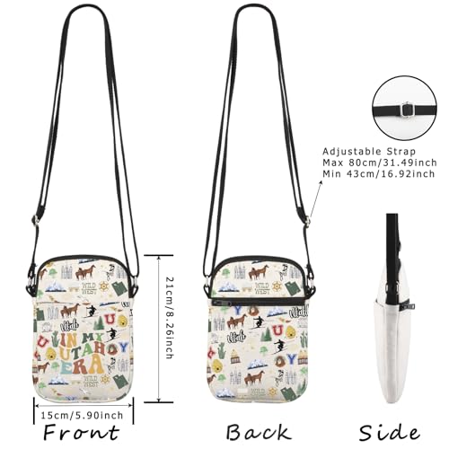 WCGXKO Utah Gift Utah Souvenirs In My Utah Era Crossbody Bag Utah Travel Vacation Gift Utah Home Canvas Bag2