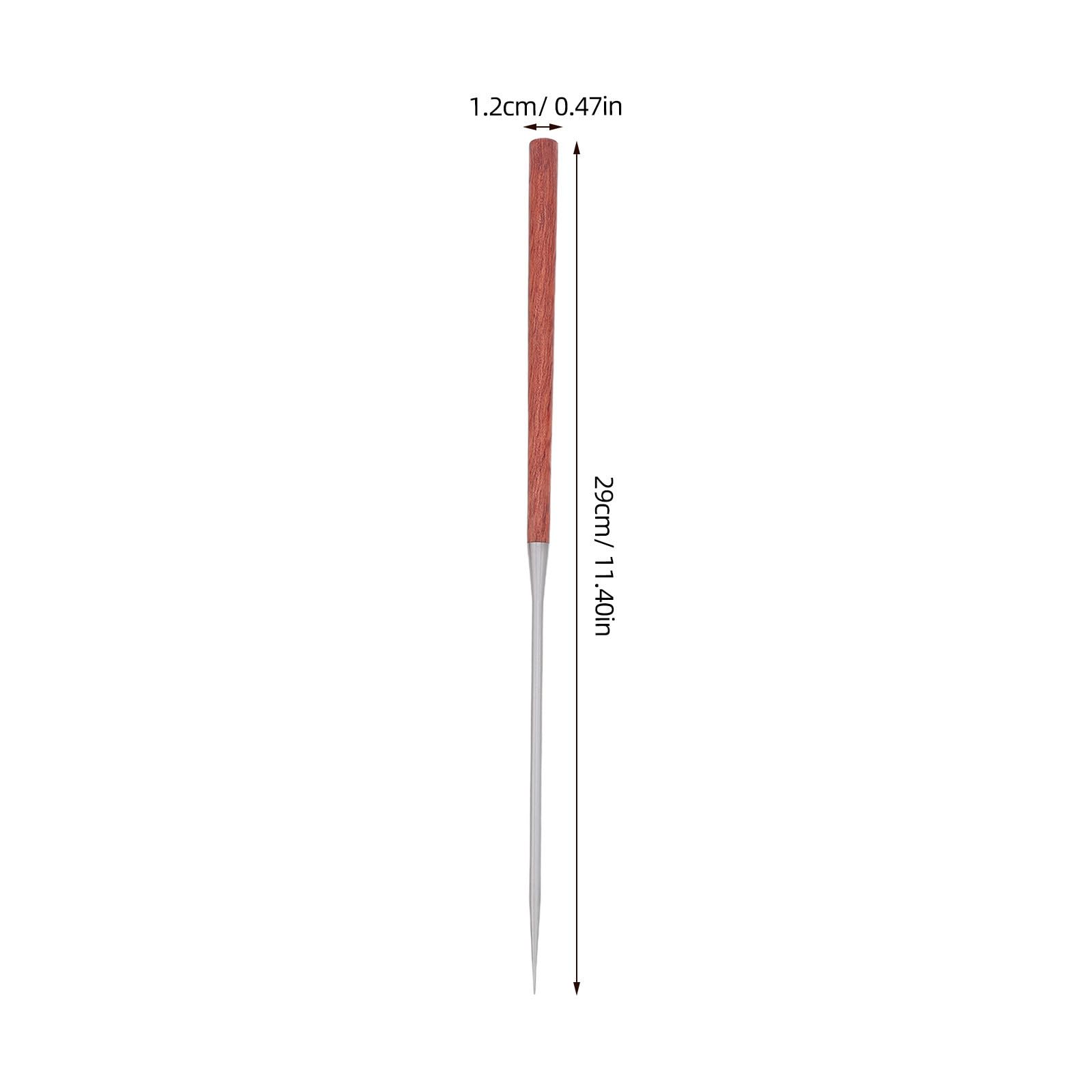 SOLUSTRE Bacchette per Sushi in Acciaio Inossidabile Manico in Legno Rinforzato e Punta Affilata, Antiscivolo, per Cucina e Ristorante, Stile Asiatico Semplice