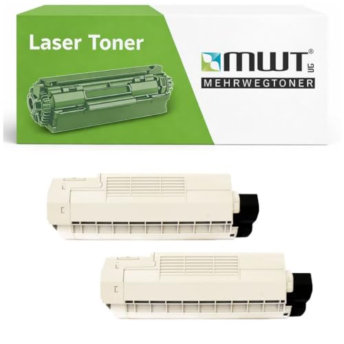 Toner compatible Oki ES6410DN noir lot de 2 cartouches Mehrwegtoner