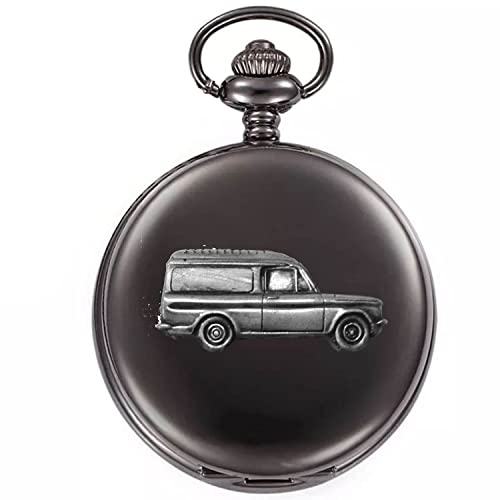 Montre de poche à quartz Commer Ref52 avec emblème de voiture en étain