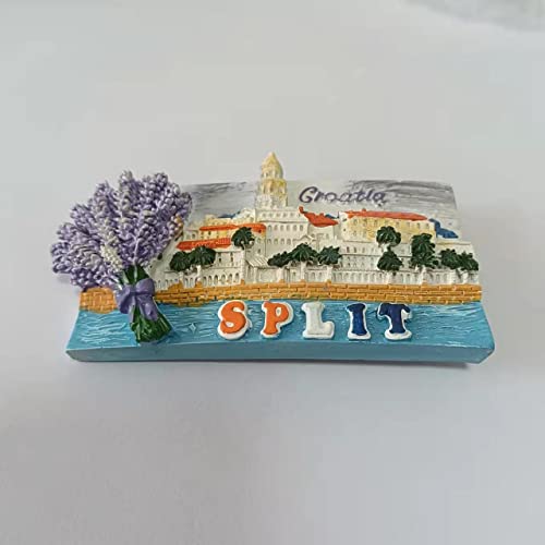 Imán decorativo Split Croatia 3D de resina para nevera miniatura 5