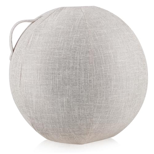 KOMBIUDA Durable Portable Yoga Ball Cover Breathable Slip Sleeve for Exercise Fitness Convenient Zipper Design for Home Gym Use