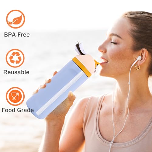 Image of LUCKINEE 6pcs Replacement Straws for Owala Cup FreeSip /Flip 24oz 32oz