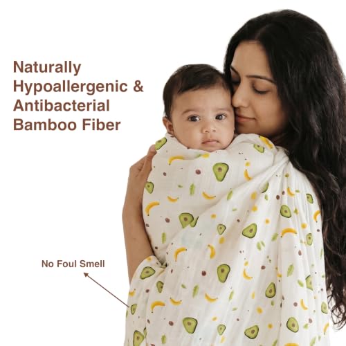 Image of DOTMOM Premium Organic Bamboo Baby Swaddle Wrapper Receiving Blanket | Hypoallergenic, Antibacterial & Highly Breathable, Super Soft Receiving Wrap Essential For New Born Baby