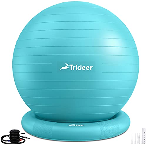 Trideer Pregnancy Ball Chair Birthing Ball Chair Birthing Ball for Pregnancy, Birth Ball & Stability Ball Seat to Relieve Back Pain, Home Gym Workout Ball for Abs, Birth Ball for Pregnancy and Labor