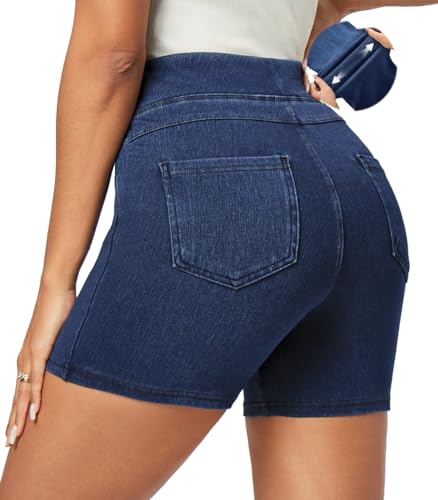 IUGA Stretchy Jean Shorts for Women High Waisted Pull...