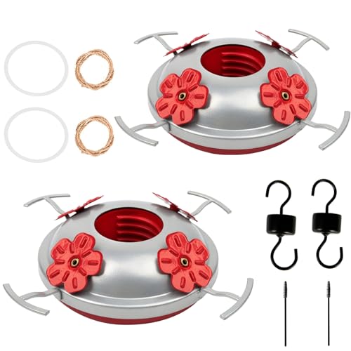Hummingbird Feeder Accessories Set - Includes Base Moat Hook Seal Rings Brushes and Burlap Lanyard