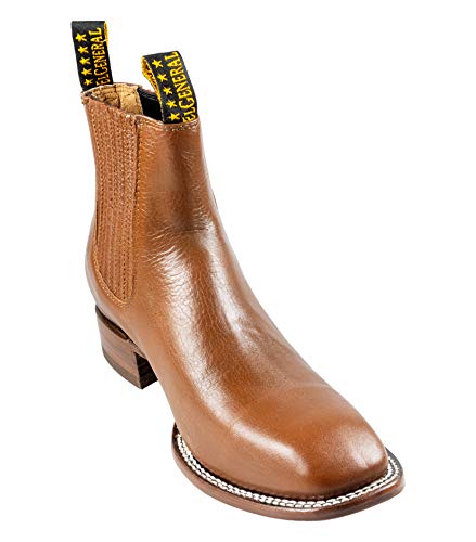 Western Cowboy El General Men's Ankle Boots Genuine Leather Nogal Botin Vaquero4