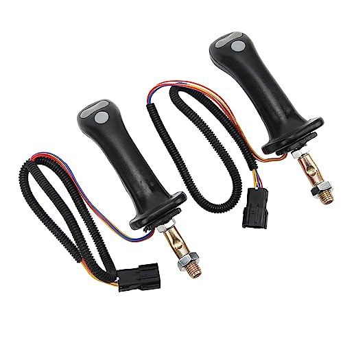 Bagger-Joystick-Kit, 2 Stück 3-Tasten-Joystickgriffe für Bagger, 6-polige Aluminiumlegierung für Doosan DH DX150 215 225 300 370-9C