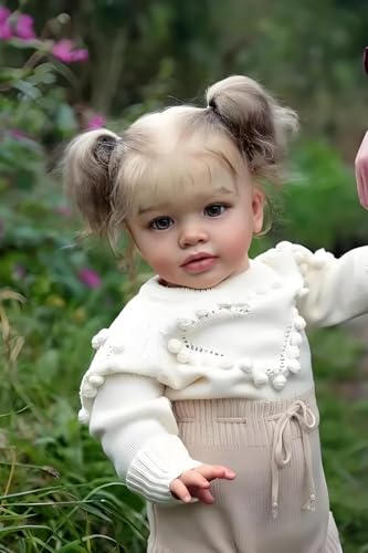 KOKOMANDY 26 inch Reborn Toddler Doll Girl Pippa Big Size Toddler Reborn Baby Dolls with Blonde Hair that Look Real Life Realistic Baby Cute Littie Girl Weighted Body Standing Doll Toy for Kids Gifts