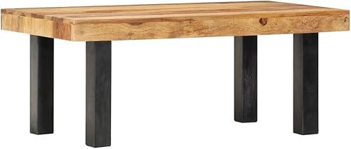 Miniatura 6 de Mesa auxiliar rectangular de cafécentro, para jardín, patio trasero, sala de estar, terraza, porche, mesa de café de 39.4 x 19.7 x 15.7 pulgadas,