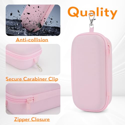 Image of Double Eyeglasses Case, Hard Shell Dual Glasses Case Travel Sunglasses Organizer for Men Women