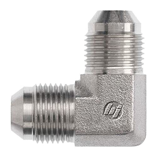 Image of Brennan 2500-06-06-SS, Stainless Steel JIC Tube Fitting, 06MJ-06MJ 90 Degree Elbow, 3 /8 inch Tube OD