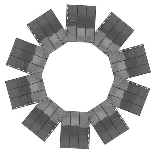 LALAFINA 10 Piezas Libro De Almacenamiento De Doble Cara Para Sellos Protectoras Adicionales De Pvc Negro Recambios Para Álbumes De Sellos De Coleccionista Para Guardar