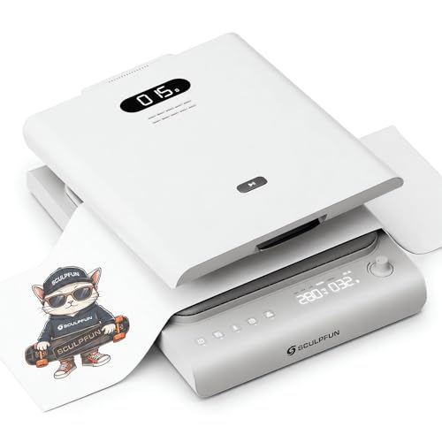 SCULPFUN H1 Auto Heat Press Machine 15x15 – World's First Upward...
