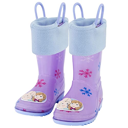 Disney Girl's Frozen Kids Rain Boots with Soft Removable Liner Snow
