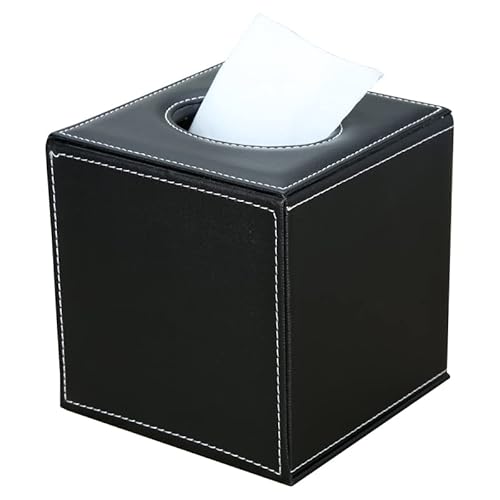 GORESE Boîte à Mouchoirs en PU Cuir, Distributeur de Mouchoir Carré Cover