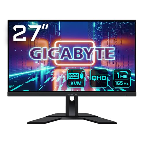 Gigabyte M27Q P 27' Monitor da Gioco QHD - 2560 x 1440, 165Hz, 1ms, 400 cd/m², FreeSync Premium, DisplayHDR400, HDMI 2.0, Displayport 1.4