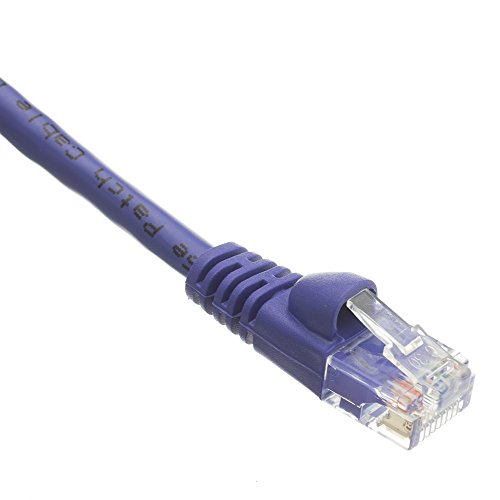Cablewholesale Cat6 Ethernet Cable, 24Awg, Rj45 Gold Plate Connector, Etl, 4 Pair Stranded Copper, Snagless Boot Unshielded Twisted Pair (Utp) Internet Network Patch Cable, 75 Foot, Purple #TOP1