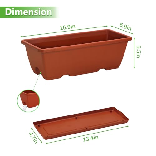 Szjuanwang Railing Planter Box, 2 Pack Deck Hanging Planters For Railings thumb #3