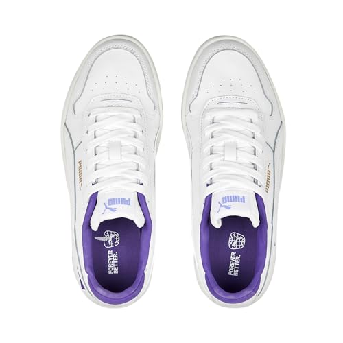 Image of PUMA Women's Cali X Hk WN's Sneaker, 1, Puma White Puma White Elektro Purple Frosted Ivory, 6.5 US