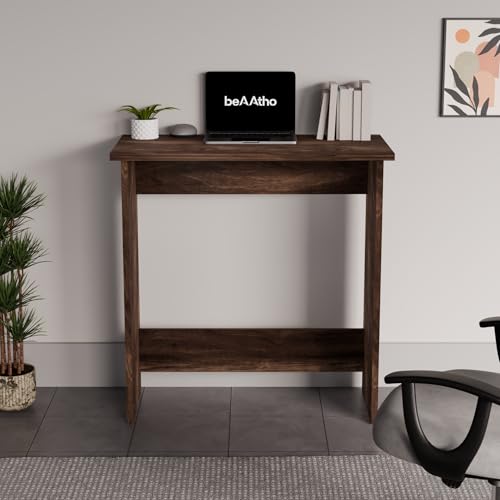Image of beAAtho Apex Desk for Home Office & Study | Multipurpose Engineered Wood Table with Spacious Top,Premium Finish, Sturdy Legs & Easy DIY Assembly (Brown)