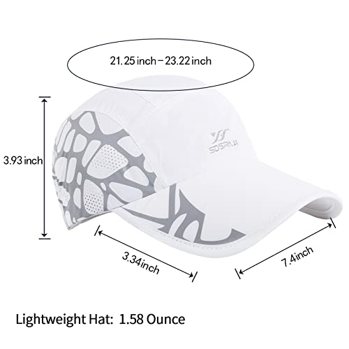 Beorndmy Running Hat Outdoor Sun Protection Hat Mesh Quick Dry Hat Thin Cool Baseball Cap For Women And Men White #TOP1