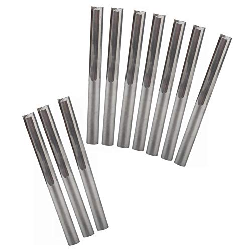 BERWENNY 10Pcs 4/22mm 2Flutes Wood End Milling Cutters Carbide CNC Router Bit
