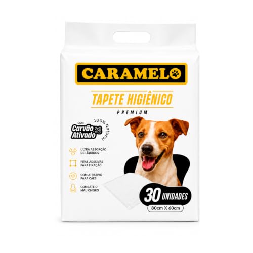 Tapetes Higiênicos Com Carvão Ativado 80x60, Caramelo, 30 Unidades