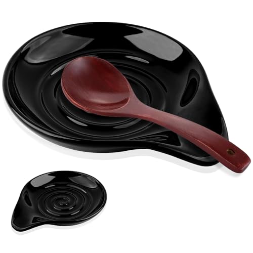 Repose-cuillère en céramique, Repose Cuillère Cuisine Résistant à La Chaleur Pour la Cuisine, la Maison, la Salle à Manger, Stensiles De Cuisine Pour...