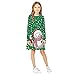 HULKY Noel Robe Fille 9-12 Ans Hiver Manche Longue Grandes Filles Adolescentes Robes De Noël pour Enfants T-Shirt Simple À Manches Longues Robe Simple avec Poche pour Filles