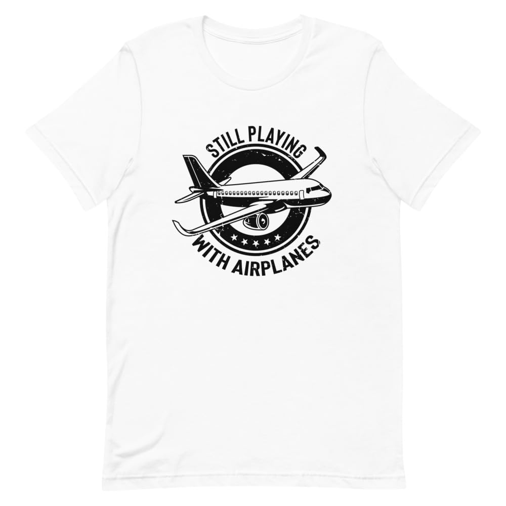 Teegarb Letter BlanketNovelty, Still Playing With Planes, Hilarious Nostalgic Retro Copilot Outfit 2, White, XL