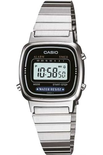 Casio Women's Digital Watch with Stainless Steel Bracelet LA670W