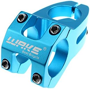 WAKE 31.8 Stem 45mm Bike Stem Mountain Bike Stem Short Handlebar Stem for Most Bicycle, Road Bike, MTB, BMX, Fixie Gear, Cycling (Aluminum Alloy, Blue)
