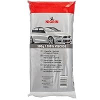 NIGRIN Polier-Watte, 100% Viskose, fusselfrei & saugfähig, ideal zum Auftragen & Polieren von Autolack, weiche, lackschonende Premium-Polierwatte, 380 g