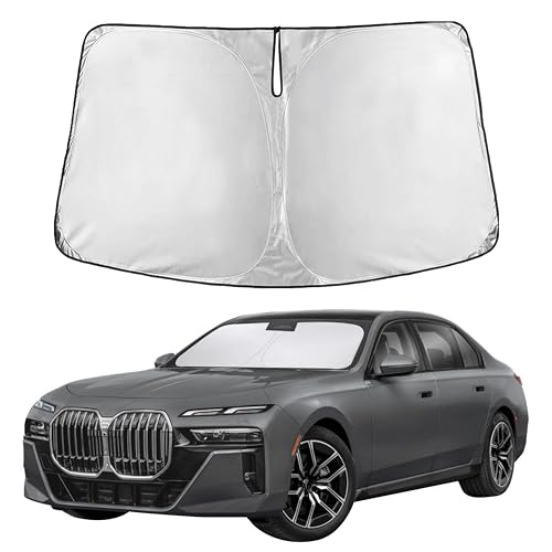 Image of EcoNour Windshield Sunshade Compatible for BMW 7 Series 2009-2024 2025 2026, Sun Visor for Front Windshield & Window Sun Shade Cover, UV Heat Blocker & Protector, Car Accessories
