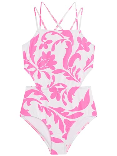 Image of Kanu Surf Girls' Beach Girl Sport Cut-Out One Piece Swimsuit