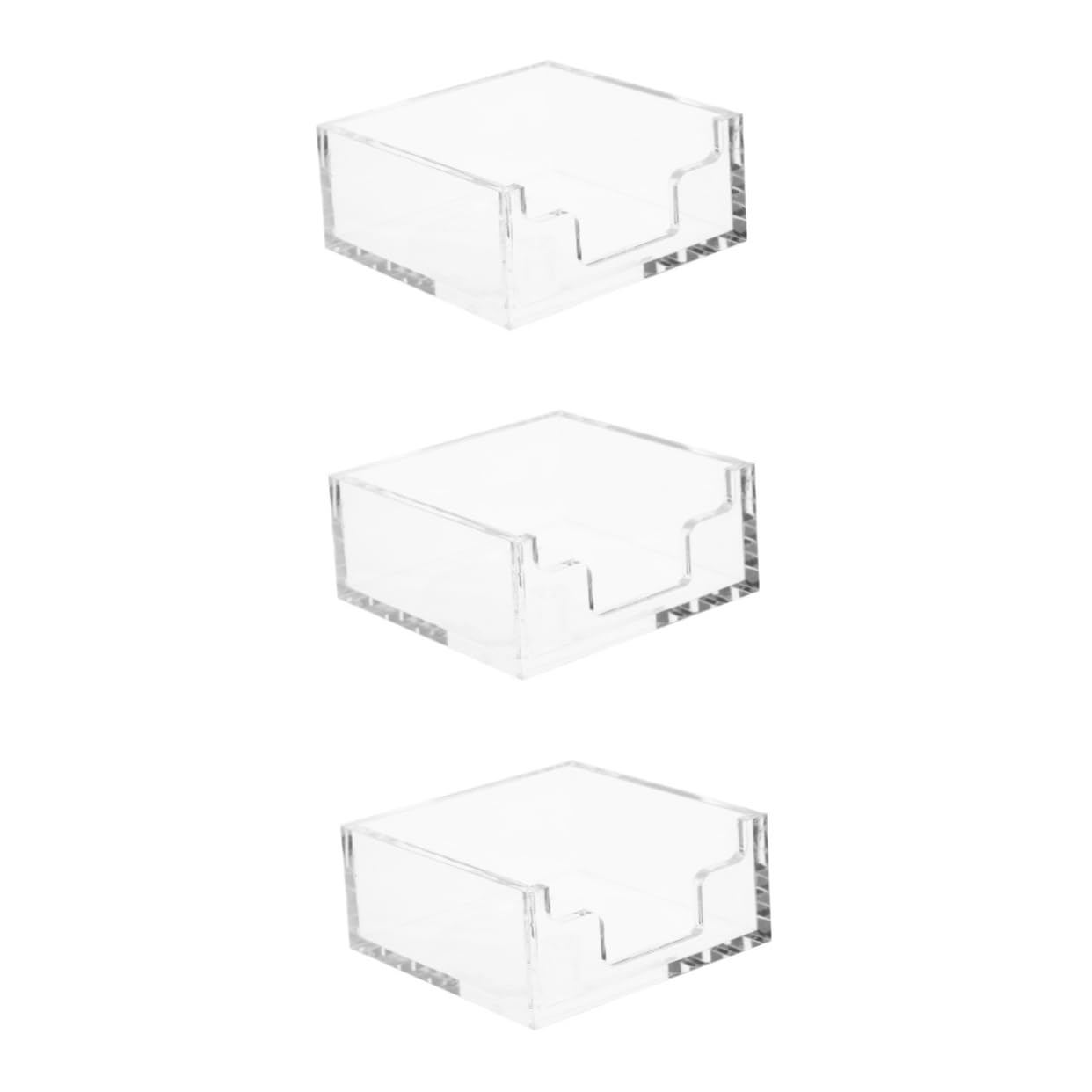BEBEMOKO 3pcs Box Modern Napkin Holder for Kitchen Acrylic Square Tissue Box Desk Accessories Paper Napkin Dispenser